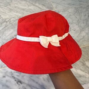 Janie and Jack Vibrant Red Bucket Hat